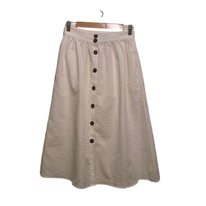 GOLDIE WHITE MIDI SKIRT. Size L